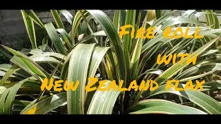 Fire roll with New Zealand flax