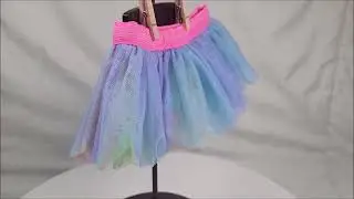 Build A Bear Rainbow Reversable Multi Colored Tutu Skirt