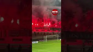 احتفالية جماهير الوداد من مدرجات الزاولي تزامنا مع مباراة أولمبيك أسفي