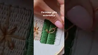 🎁 Stitch the magic of Christmas! | Christmas Gifts pattern ✨ #embroidery #tutorial #diy #christmas