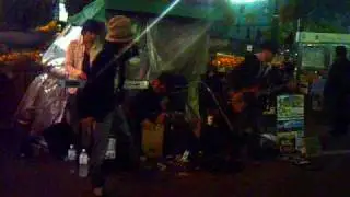 Blind Journey playing outside Nakano Broadway, Tokyo