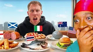 American Food Expert Reacts To Calfreezy Testing Every Countries National Dish!