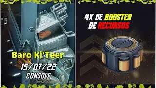 Baro Ki'Teer 15/07 Console e 4x de booster de recursos no fim de semana - Warframe