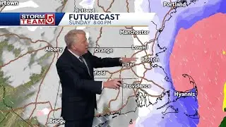 Video: Steady snow to move offshore Sunday night