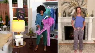 MUK LUKS Tee and Cropped Pant Set with Piping Detail on QVC