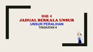 NOTA KIMIA Tingkatan 4 KSSM : Bab 4 - Unsur Peralihan
