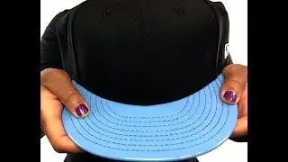 New Era '59FIFTY-BLANK PATENT VIZA' Black-Sky Fitted Hat