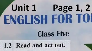 Class 5 English, Unit 1, Page 1 and 2, New syllabus 2026, 1 Hour School