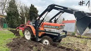 Bodenbearbeitung im Garten mit Traktor/ Kubota ZB1502-M// #landwirtschaft #garten EPs.01