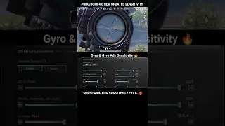 🚀 PUBG/Bgmi 4.0 Best sensitivity settings | bgmi sensitivity code | #shorts #bgmi #pubg #sensitivity