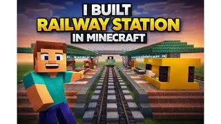 I Built Railway Station in Minecraft 🚆 | Amazing 3D Railway Station Build | Minecraft Hindi