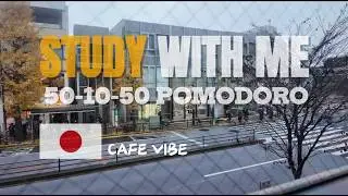 Japanese Study Cafe 📚| Street View | 2 hours 50-10-50 #pomodoro #japaneselanguage #studywithme