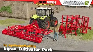FS25 | Gyrax Cultivator Pack (by AgriDesignModding)  - Farming Simulator 25 Mods Review QHD
