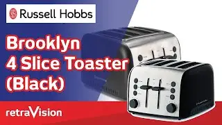Russell Hobbs Brooklyn 4 Slice Toaster (Black) | Retravision
