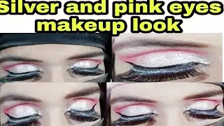 pink and silver eyes makeup look #bridalmakeup #party #skinwhitening