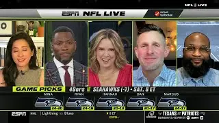 Ryan Clark & all NFL LIVE crew pick Seahawks to beat 49ers in Div Round: Darnold outplay Purdy?