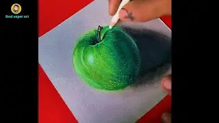 how to draw hyper realistic Apple drawing with oil pastel colour