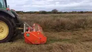 Flail Mowing Heavy Rushes