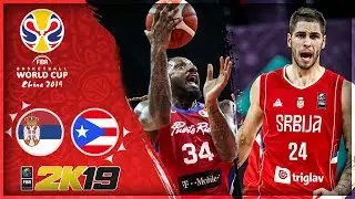 SRBIJA vs. PORTORIKO - World Cup 1/8 Finals - NBA 2K19