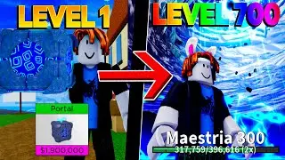 UPEI DO 1 AO 700 COM A NOVA FRUTA PORTAL E MASTERIZEI ELA!! - ROBLOX