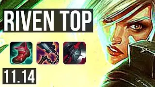 RIVEN vs YORICK (TOP) | Rank 6 Riven, 10/1/1, 6 solo kills, 500+ games | NA Challenger | v11.14
