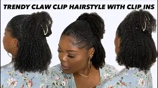 VIRAL HALF UP HALF DOWN CLAW CLIP HAIRSTYLE ON SHORT NATURAL HAIR FT BETTERLENGTH