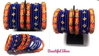 DIY//How to Make Silk thread Designer Bangles/ Silk thread Bangles Making at Home/Bridal Bangles.