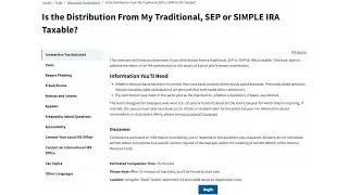 Is My IRA Distribution Taxable?