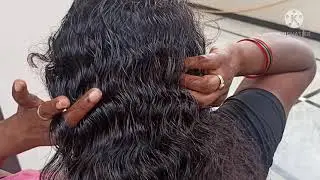 self lice picking and hair oiling/real sounds/in Telugu/@TArajakiyalu