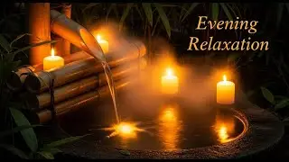 Tranquil Zen Forest Calm Bamboo Fountain and Candle Glow for Healing Meditation Sleep Serenity Peace