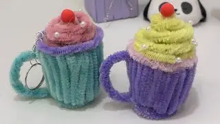 DIY Mini Ice Cream Cup🍨 | Easy Pipe Cleaner Craft | Handmade Cute Miniature Cup Art and Craft Ideas 