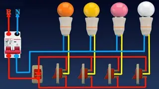 Two Way Switch Connection with Master Switch || Hostel Wiring Connection