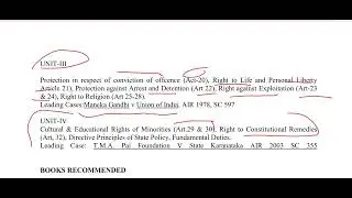 Constitutional law LLB 1st sem syllabus 