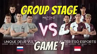 ALTER EGO vs UNIQUE DEUS VULT Game 1 Group Stage | M2 Tournament Mobile Legends