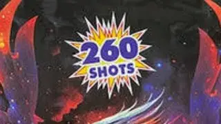 COLOR THUNDER 260 SHOT 1/1 WITH (2) 100 SHOT RED TAILS TO RED PEARLS 1.4G PRO 