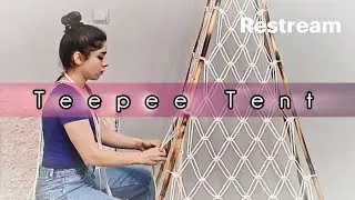 LIVE Macrame Teepee Making 🏕️ | Boho Tent Build + Handmade Native-Inspired Decor