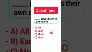 English Quantifiers Test - Can You Pass This ? Grammar Quiz Challenge