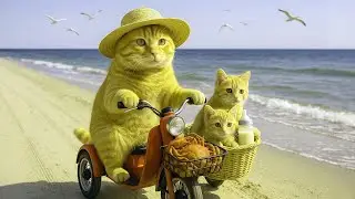 Mama Cat Catches Crabs by the Sea, Cooks Delicious Crab Curry for Her Kittens 🐾❤️🦀