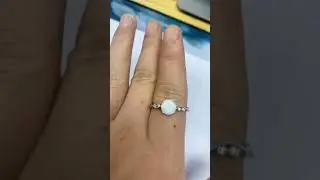 14K/18K Female Opal Diamond Engagement Ring Bezel Set
