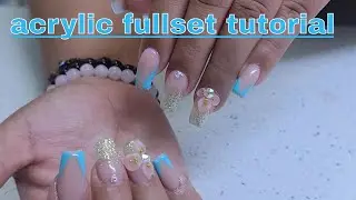 Acrylic fullset nail tutorial for beginners ( @LAURA COUTURE )