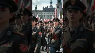 Polish Female Military Parade#shorts #military #ai  #war