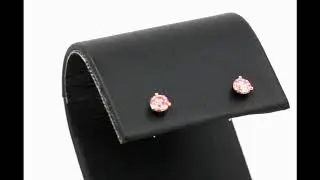 Pink Diamond Earrings  1/2  ctw