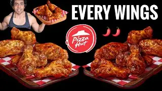 Spicy PizzaHut Wings Review 🥵 No Water Challenge.
