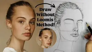 Without Loomis method – Draw the Face with a Different Method | step-by-step
