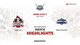 Geek Fam vs Rebellion Zion HIGHLIGHTS MPL ID S12 | RBL vs GEEK
