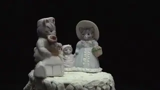 Kitty Cucumber Figurines On It's A Small World Music Box