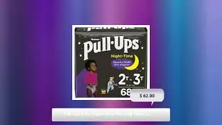Pull-Ups Girls' Night-Time Training Pants Size 2T-3T; 68 Count