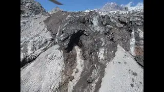 Glacier outburst on Mount Rainier creates debris flow, new waterfalls