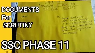 Ssc phase 11 document verification || How to fill envelope for sending document for scrutiny ssc ||