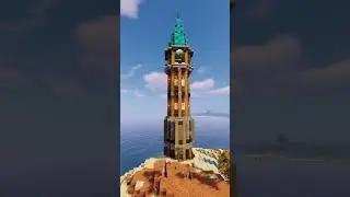 Minecraft building inspiration | amazing STORAGE-TOWER with some terraining #Shorts